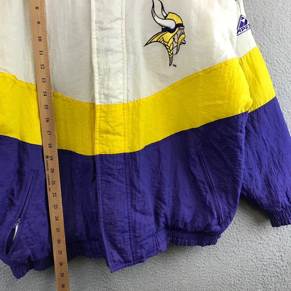 Vintage Minnesota Vikings APEX ONE NFL Track Jacket Windbreaker Purple M - Picture 7 of 11